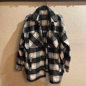 H&M Plaid Shirt Jacket